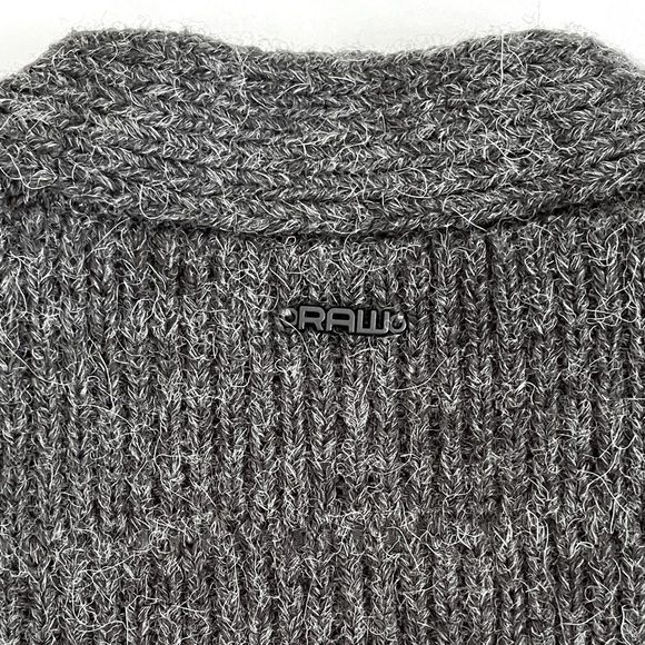 G-star Raw Wool Alpaca Oversized Longline Button Down Knit Cardigan Sweater - Picture 12 of 13